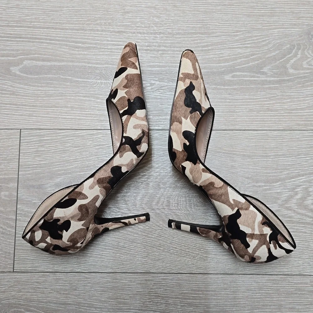 Betsy Johnson Printed Cow Hair Heels size 9.5 - Picture 4 of 10